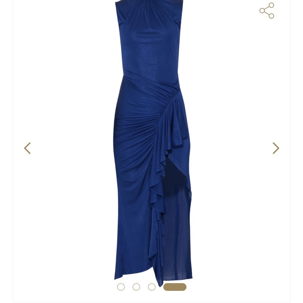 Metallic sleeveless jersey midi dress patbo